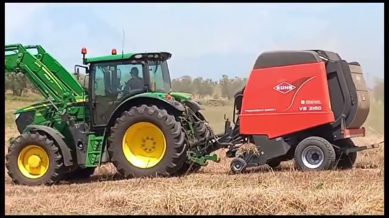 JD 6145R + rotopressa Kuhn Vb2160
