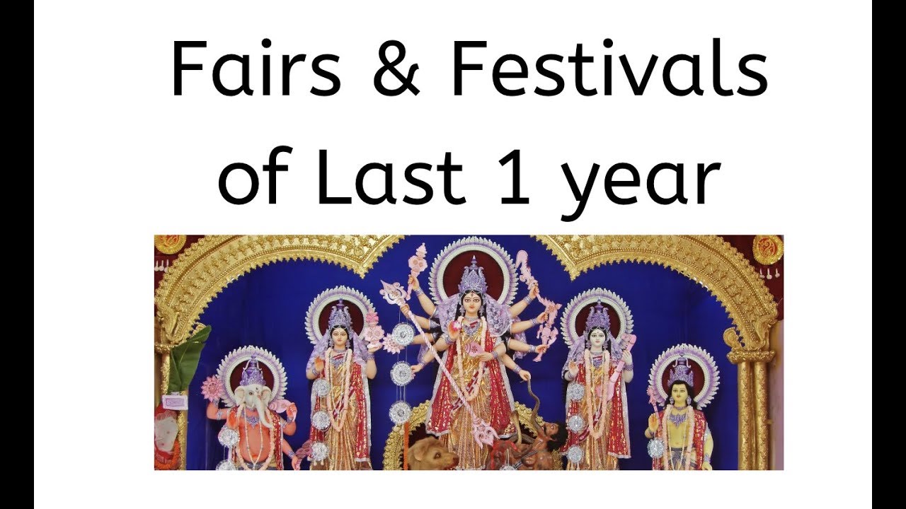 उत्सव और मेले Important Fairs & Festivals of Indian States in Last 1 year - Current Affairs 2019