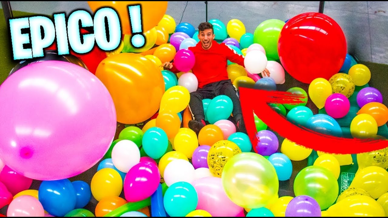 LLENAMOS UNA CAMA ELÁSTICA DE +4 METROS DE GLOBOS GIGANTES !!! Makiman