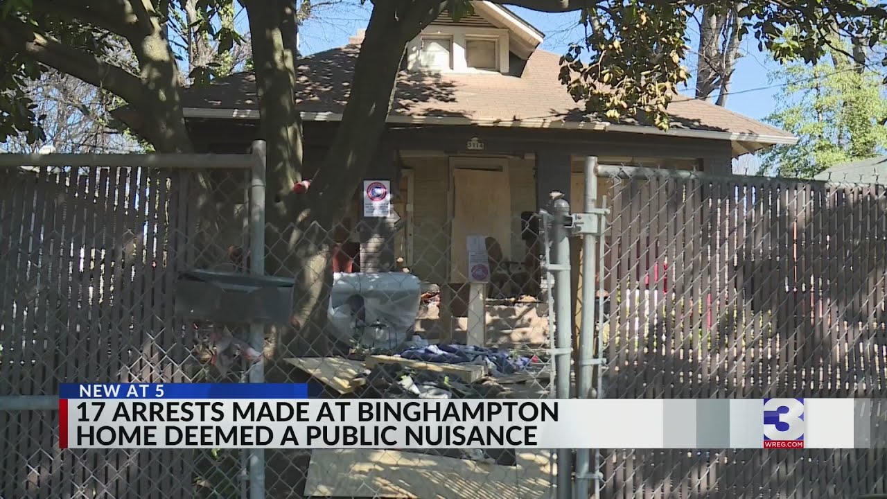 17 arrests made at Binghampton home before it was deemed a public nuisance