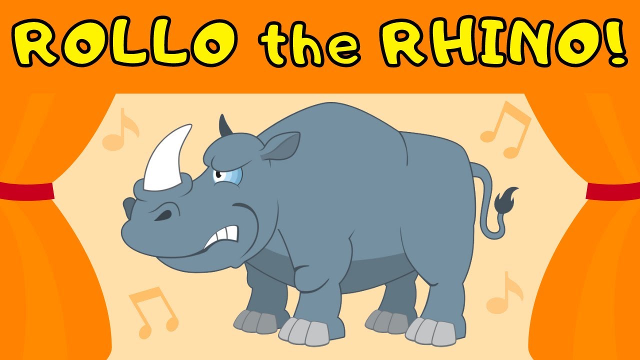 ROLLO THE RHINO | Kids animal learning song | Animal sounds | animation (2024)