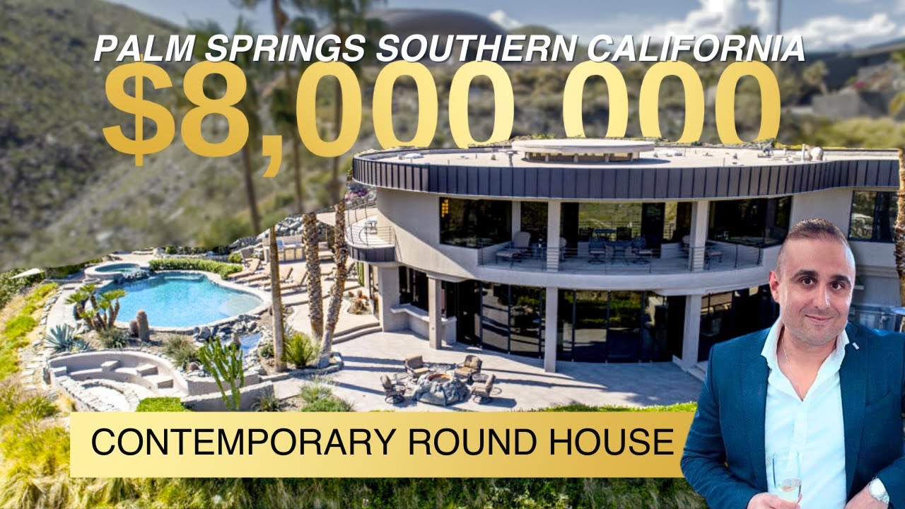 $8,000,000 Contemporary Round House Palm Springs Southern California - Behind the Gates