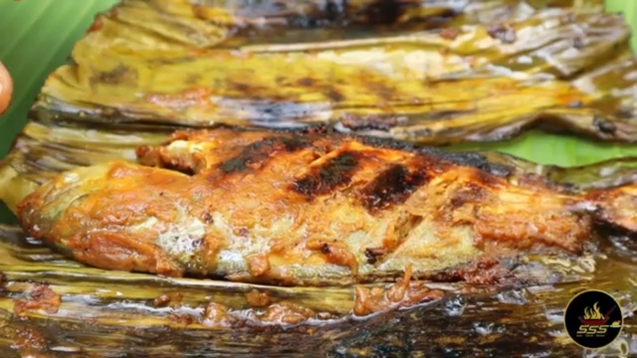 BANANA LEAF FISH  FRY // Banana Leaf Fish Poluchadhu // Vaalai Ilai Pollichadhu
