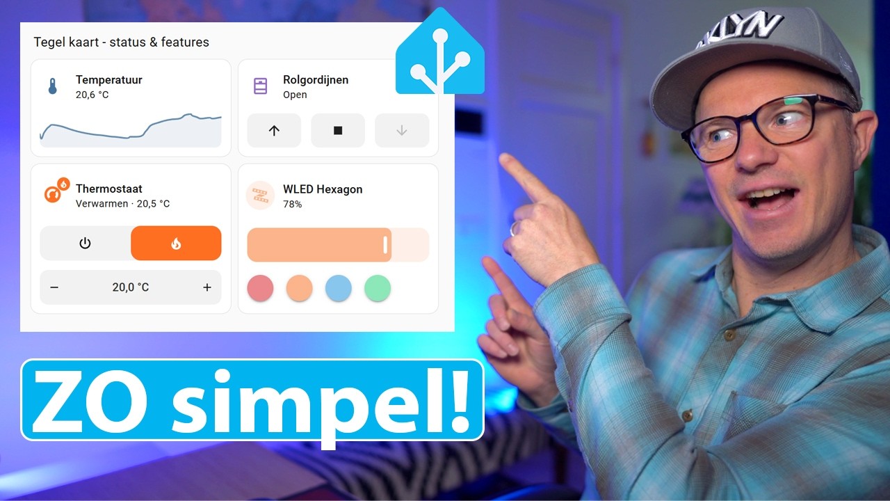 Home Assistant Dashboard met ALLEEN de TEGEL kaart - en nog vet ook!