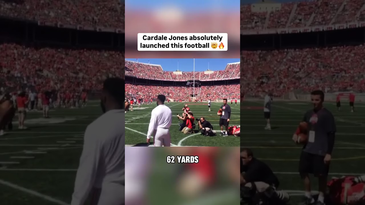 JT Barrett put his all into the throw and Cardale made it look effortless 💀