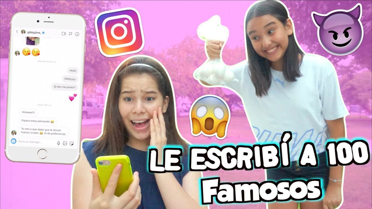 LE ESCRIBÍ A 100 FAMOSOS POR INSTAGRAM Y ME PONEN RETOS 🤩📲 NATALYPOP