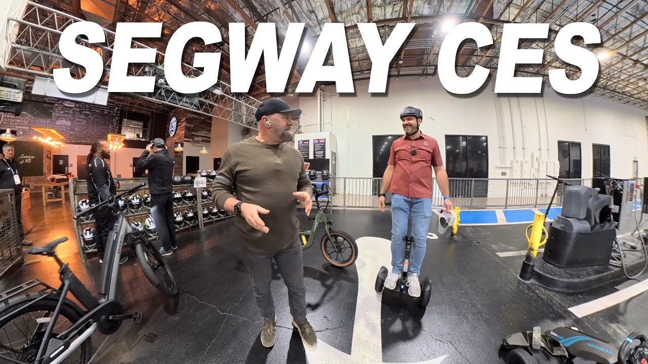 На выставке CES я прокатился на новом электровелосипеде Segway от @ElectricAllWheel.