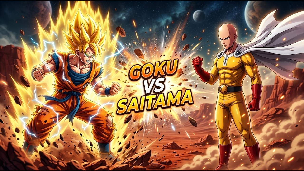 GOKU vs SAITAMA — Super Saiyan vs Serious Punch | Epic Anime Battle