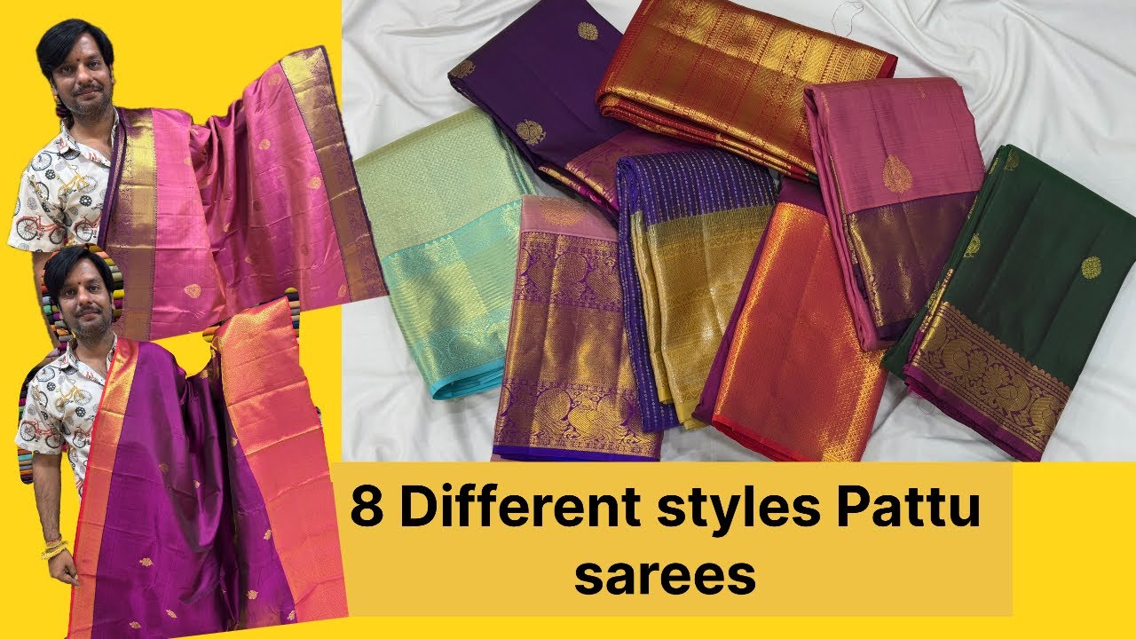 ‘’ 8 ‘’ Different styles Kanchipuram Silk Sarees Alkrsrikanthsahsarees