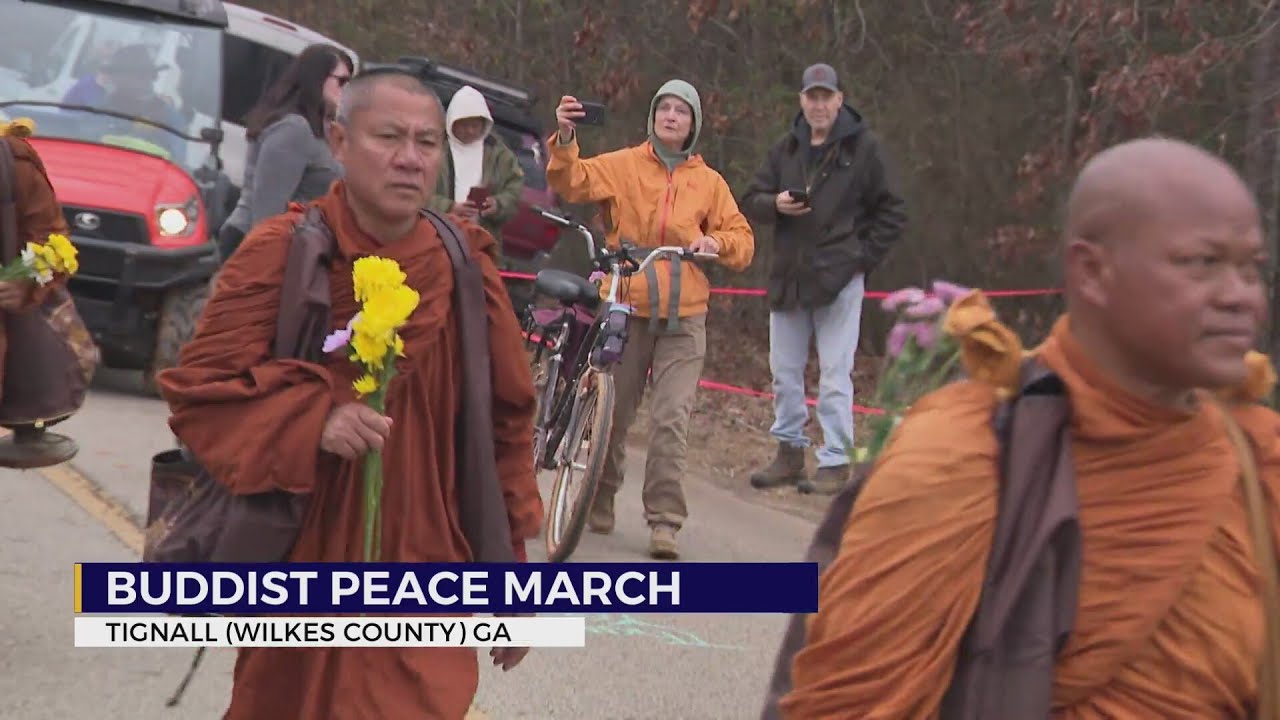 'Walk for Peace' Buddhist Monks pass through CSRA on Monday