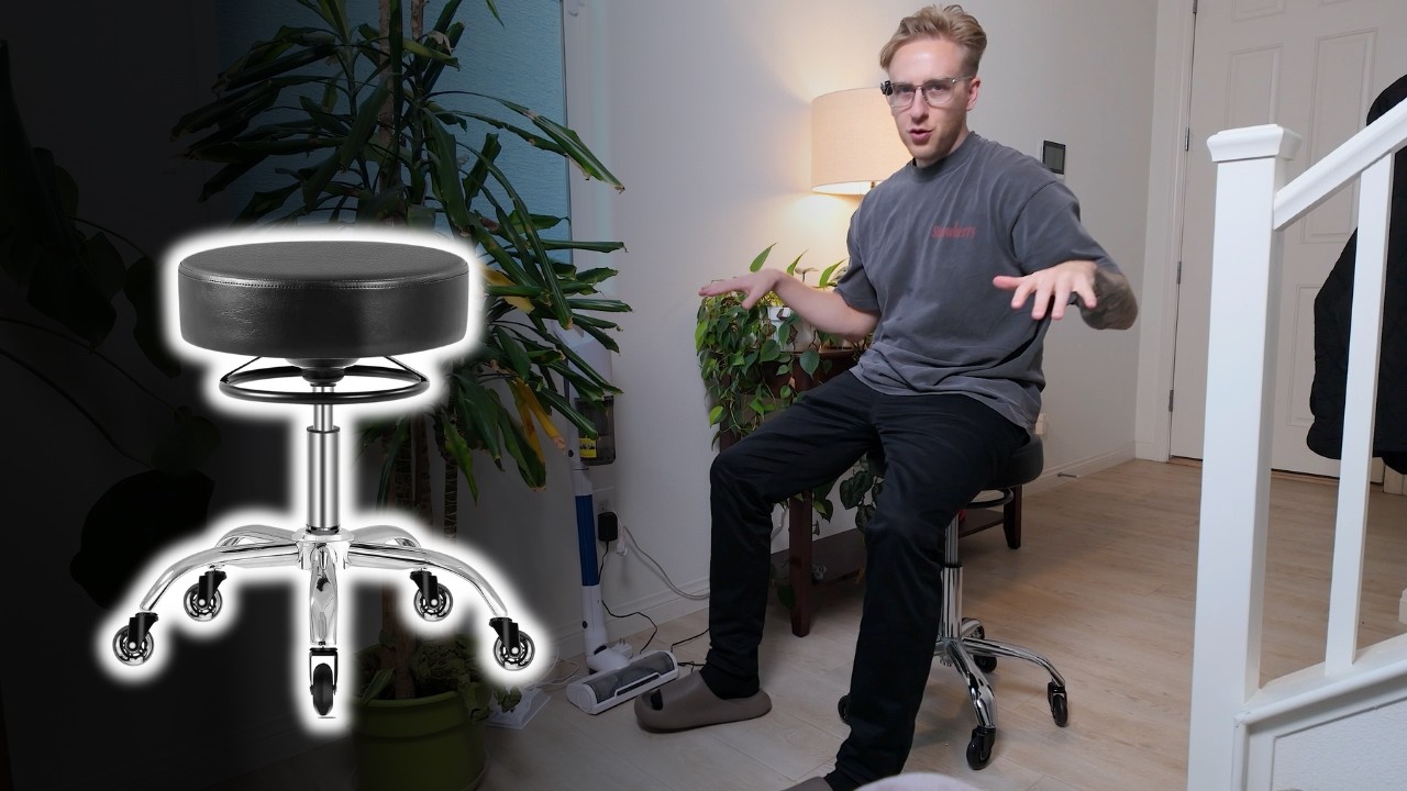Mineloff Adjustable Rolling Stool – Comfort Meets Durability!