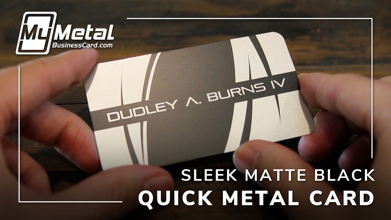 Sleek Fast Delivery Metal Black Cards (Available as Quickly as 24 Hours) | My Metal Business Card