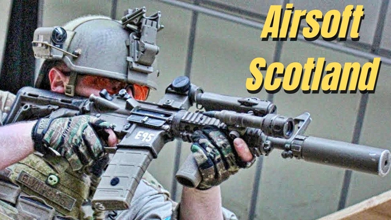 Airsoft War L96 Sniper, M249, M14 Scotland HD