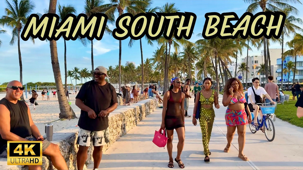 Festive South Beach Miami Evening Walk 2026 🌴 Ocean Drive to Espa&ntilde;ola Way | 4K