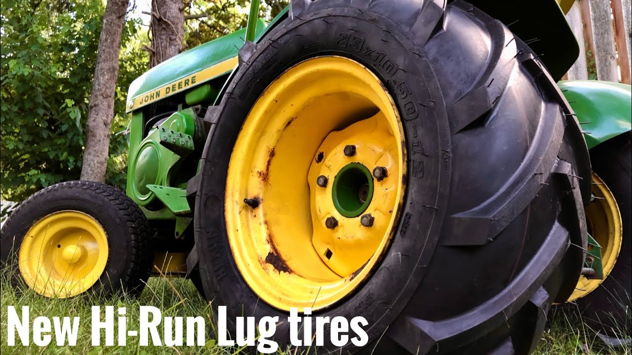Hi-Run Lug Tires for John Deere 110 Round Fender