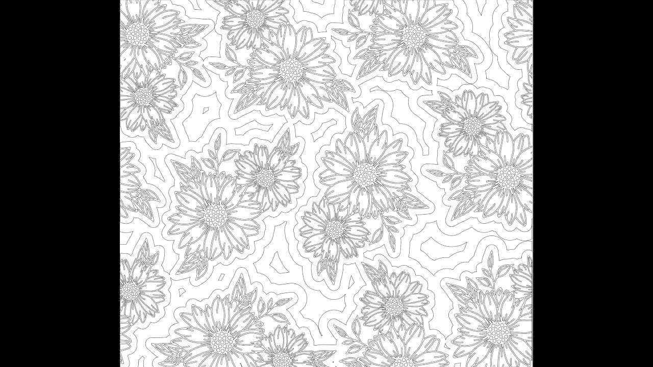 seamless sunflower burst cut tumbler wrap, Cricut