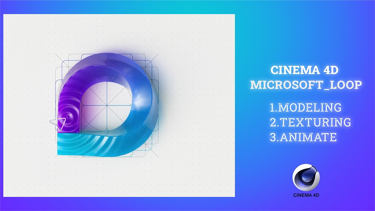 HOW TO CREATE MICROSOFT_LOOP  3D MOTION GRAPHIC TUTORIAL #3dmodeling #youtube #toturials #MICROSOFT