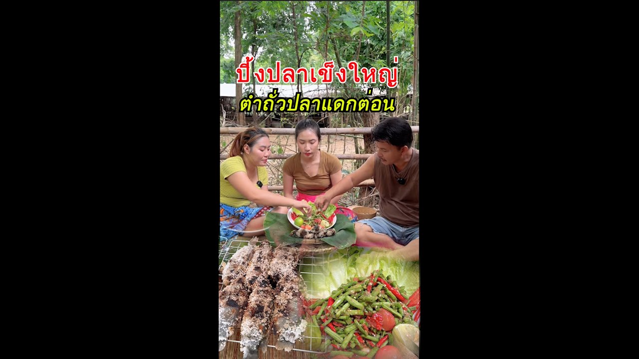 ตอน ปิ้งปลาเข็งใหญ่ตำถั่วปลาร้าต่อน