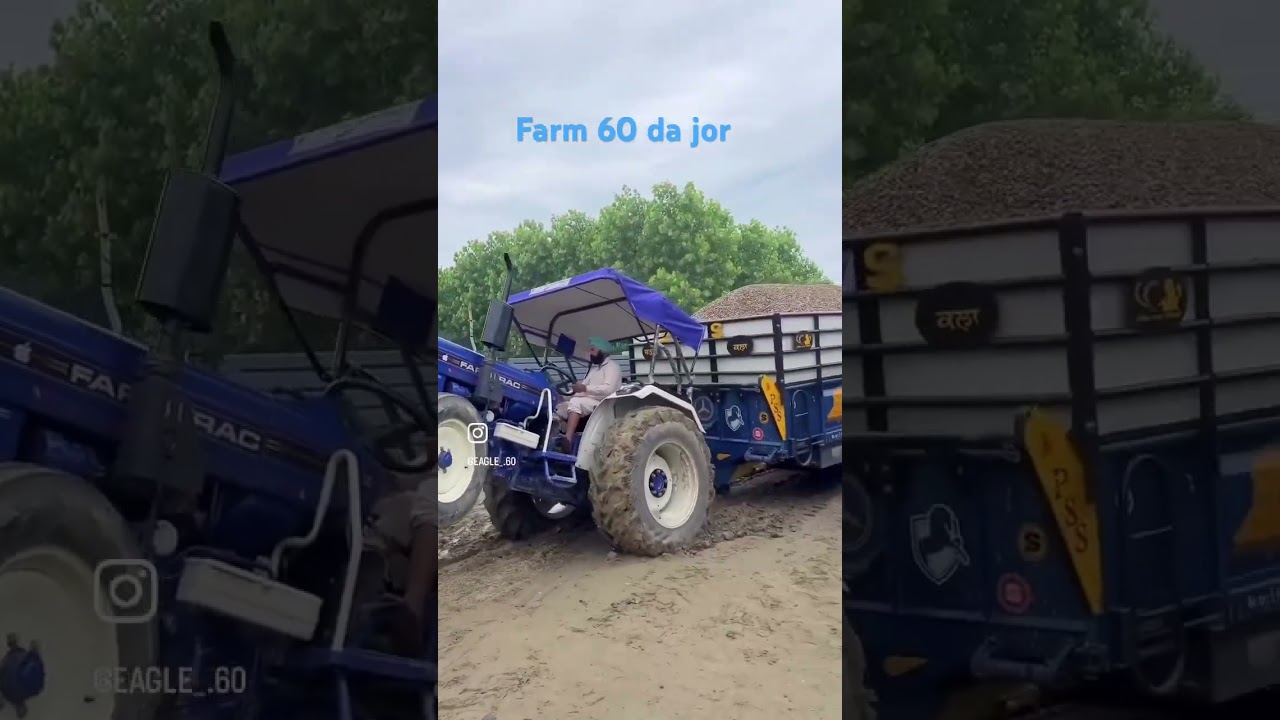 Farmtrac 60 overload trolley #kabaddilive #tractor #tractortochan