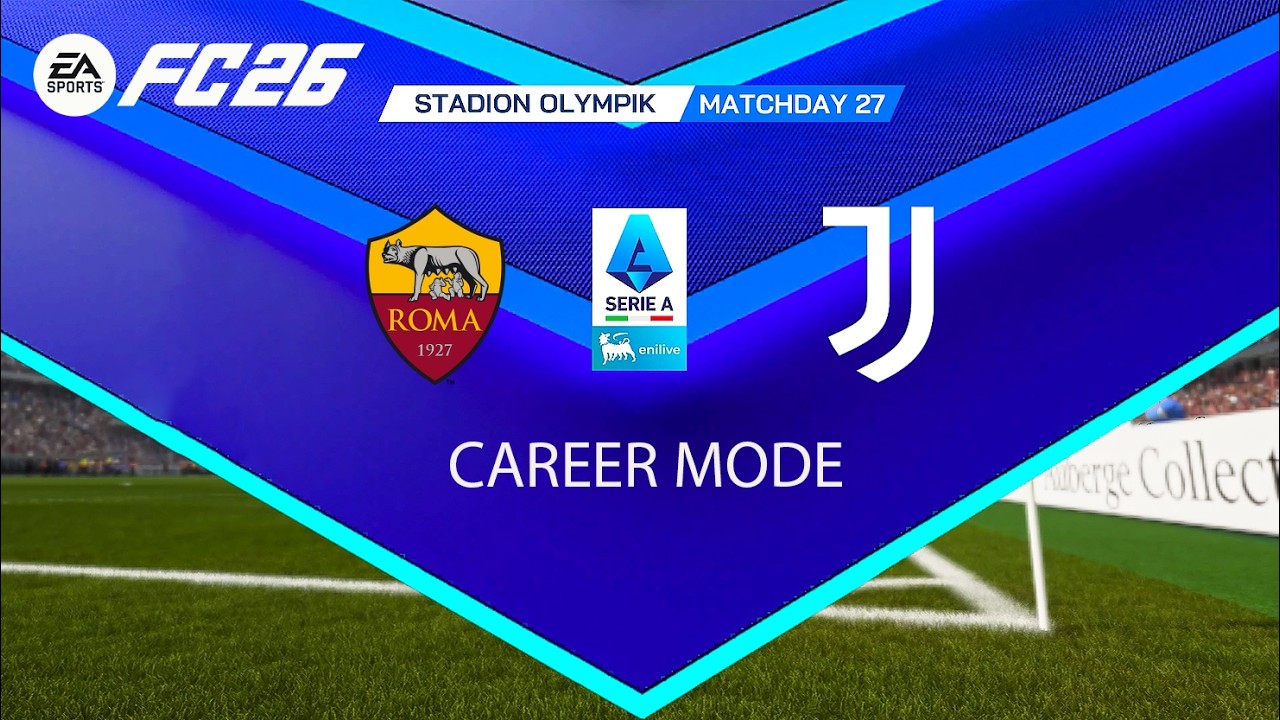 AS ROMA vs JUVENTUS | Serie A 2025/26 Giornata 27 – Simulazione Career Mode FC 26