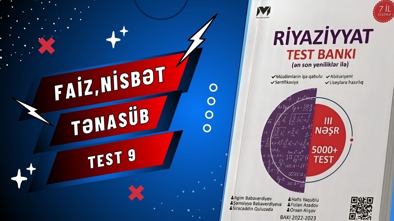 MHM.Faiz.Nisbət.Tənasüb.(Test 9) MİQ |Sertifikasiya