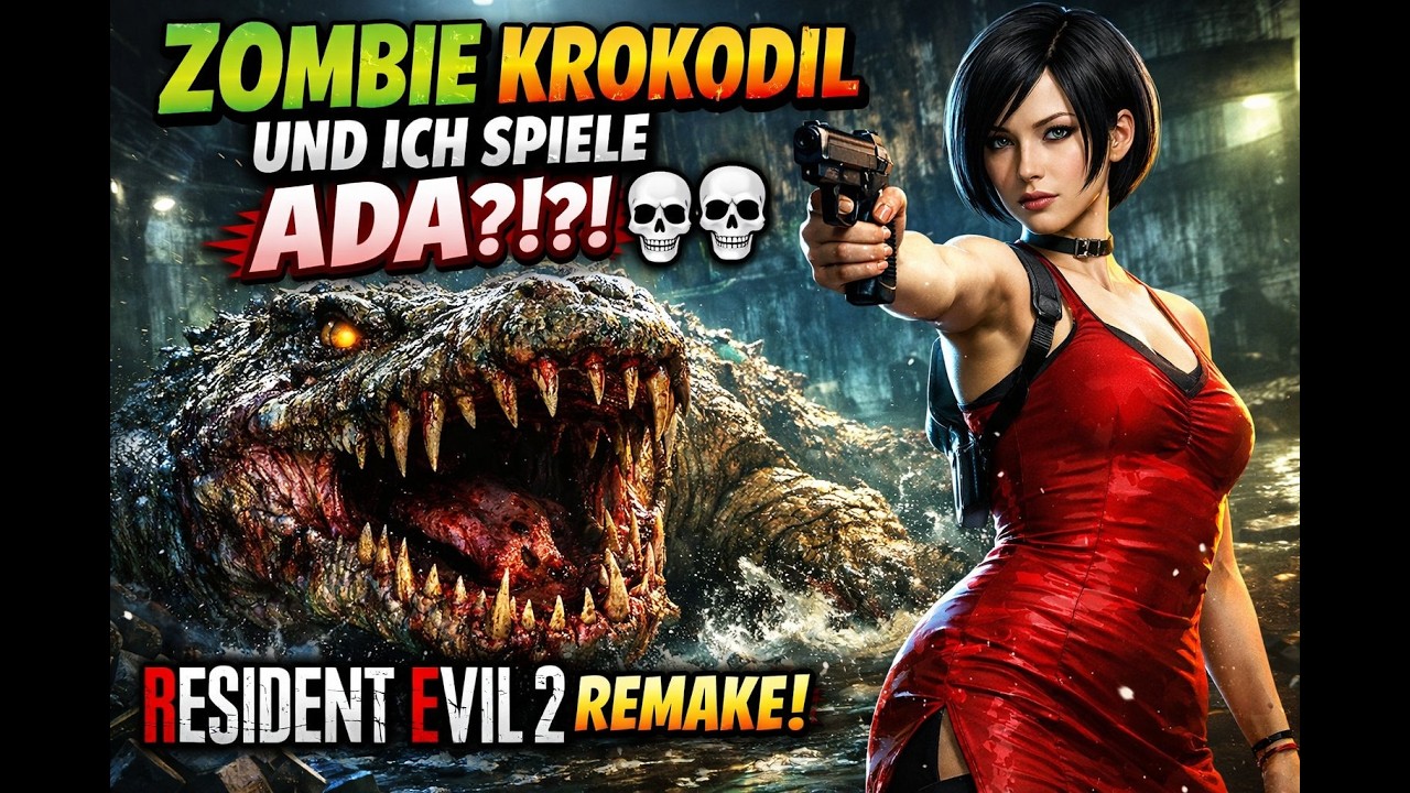 ZOMBIE KROKODIL UND ICH SPIELE ADA?!?!?!?💀💀RESIDENT EVIL 2 REMAKE
