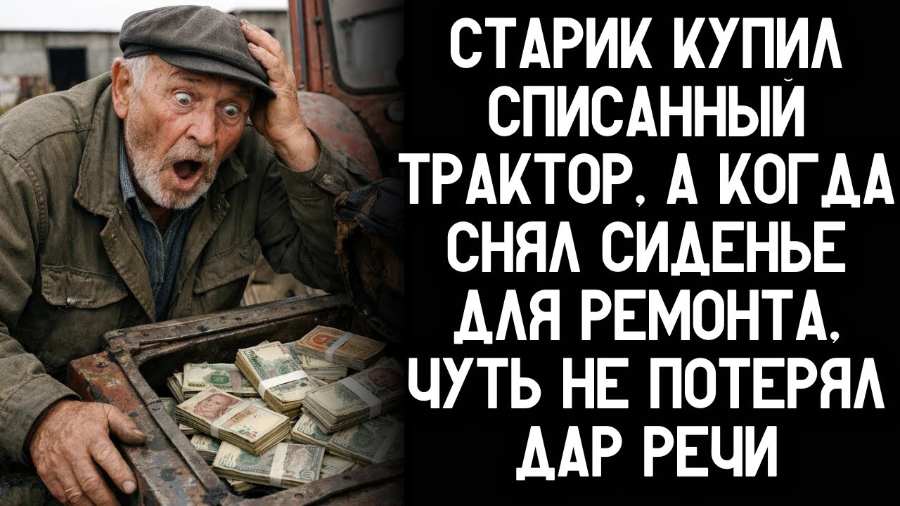 Старик купил списанный трактор, а когда снял сиденье для ремонта, чуть не потерял дар речи
