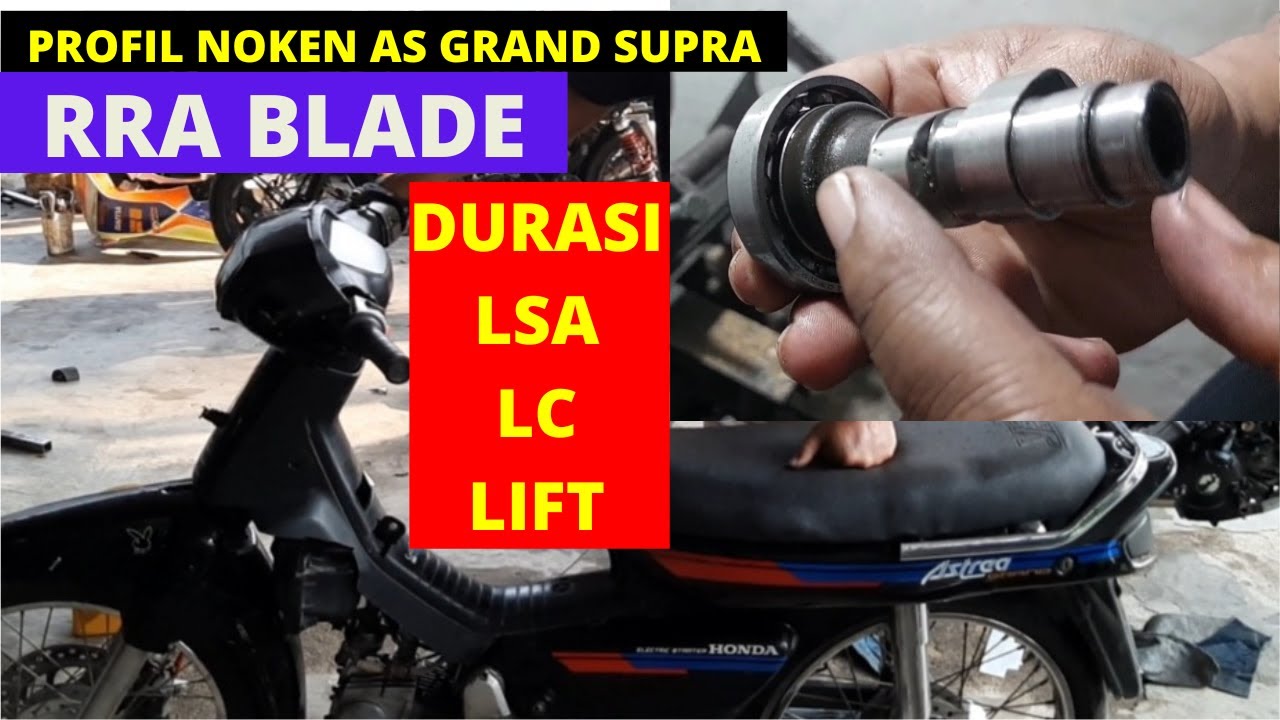 INI PROFIL NOKEN AS  HONDA GRAND SUPRA SERIES RRA BLADE, DURASI, SUDUT LSA, LIFT DAN LC