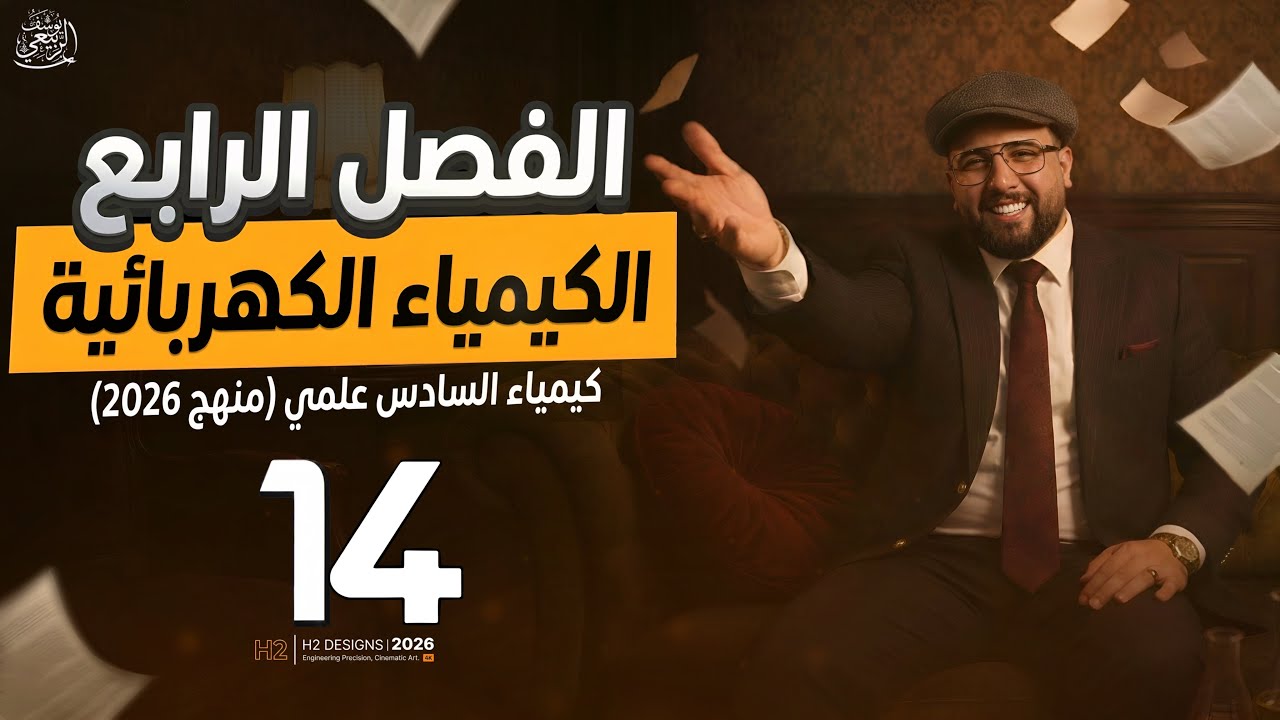 المحاضرة الرابعة عشر-الفصل الرابع-الكيمياء الكهربائية -حل مسائل فارداي جزء 3 -سادس اعدادي تصوير 2026