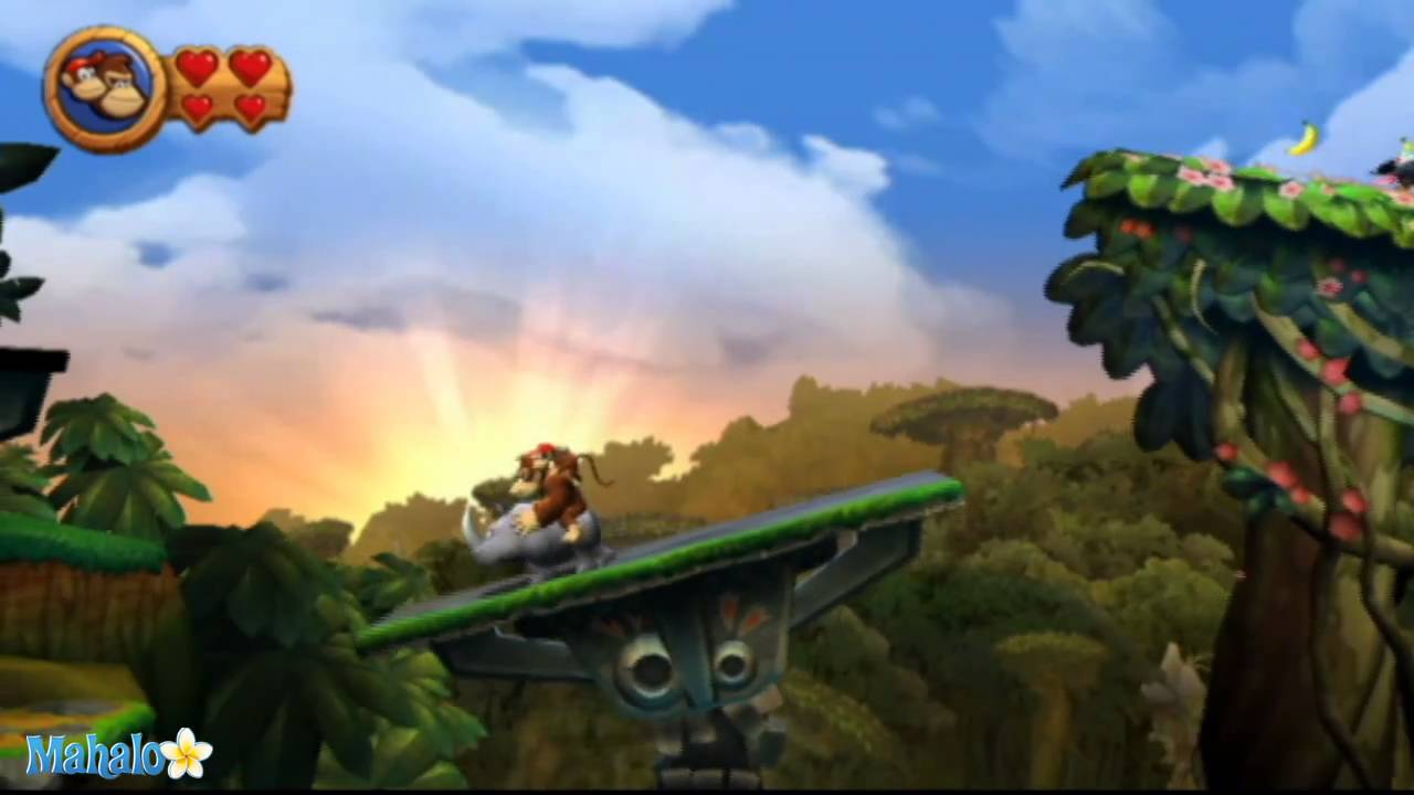 Donkey Kong Country Returns Walkthrough Level 1-3 Tree Top Bop