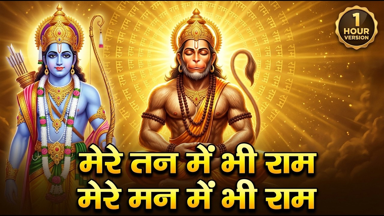 1 Hour Nonstop मेरे तन में भी राम मेरे मन में भी राम | Ram Naam Jap | Powerful Ram Bhajan