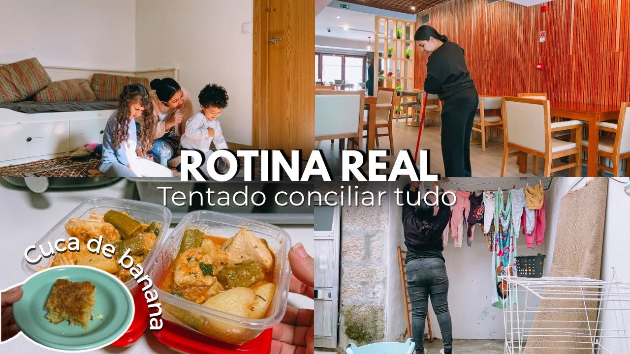 Vlog de rotina: trabalho, marmitas, cuca de banana e rotina com as crianças