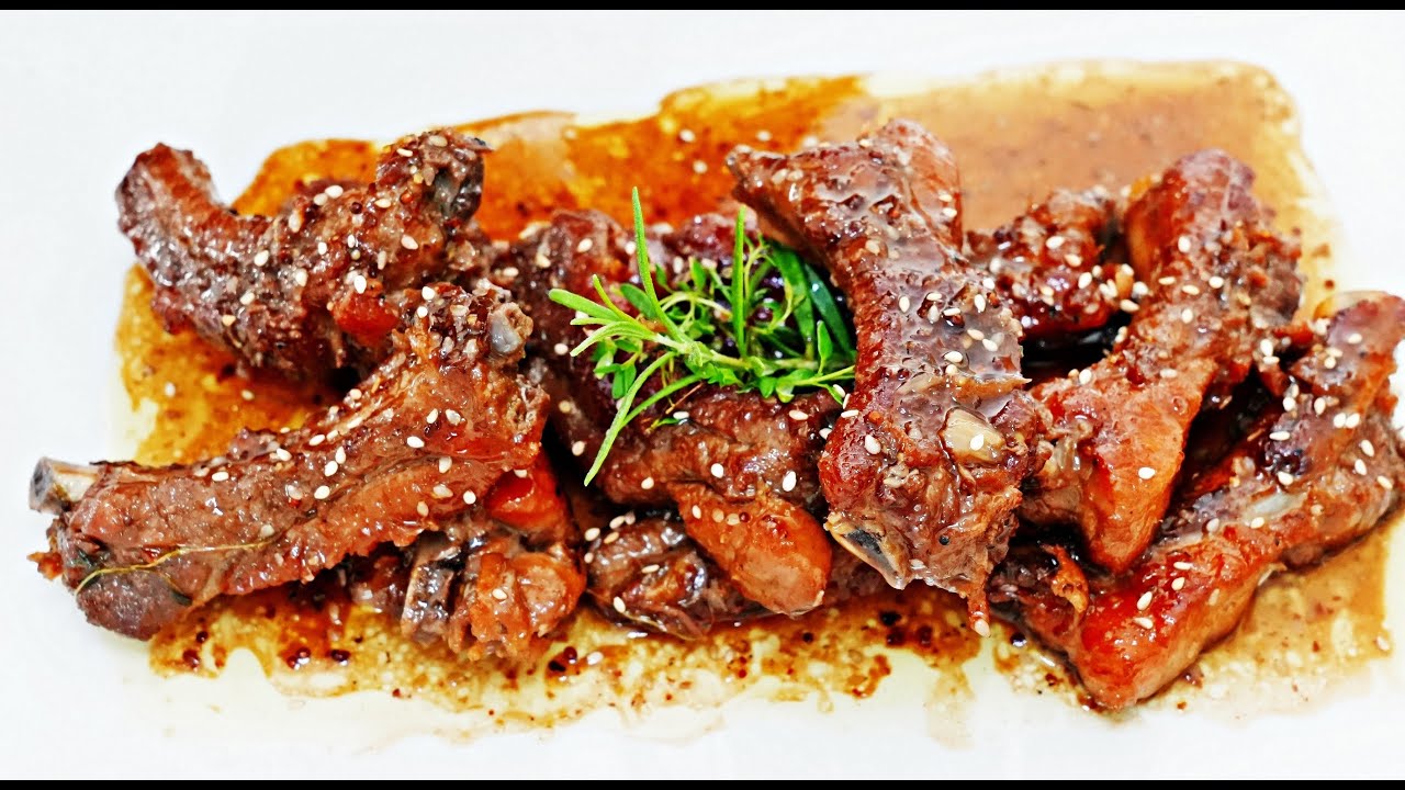 COSTILLAS DE CERDO CON TOMILLO Y MIEL, SIN HORNO