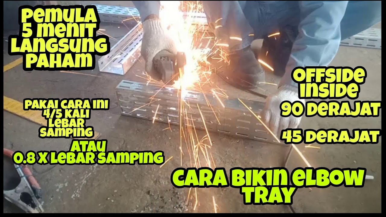 CARA Bikin Elbow tray 90 DERAJAT.Elbow tray 90 derajat.45 derajat.Inside/outside