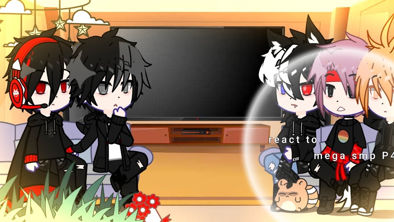 react to mega smp P4/#gacha #megasmp #reaction|by:miechanッ