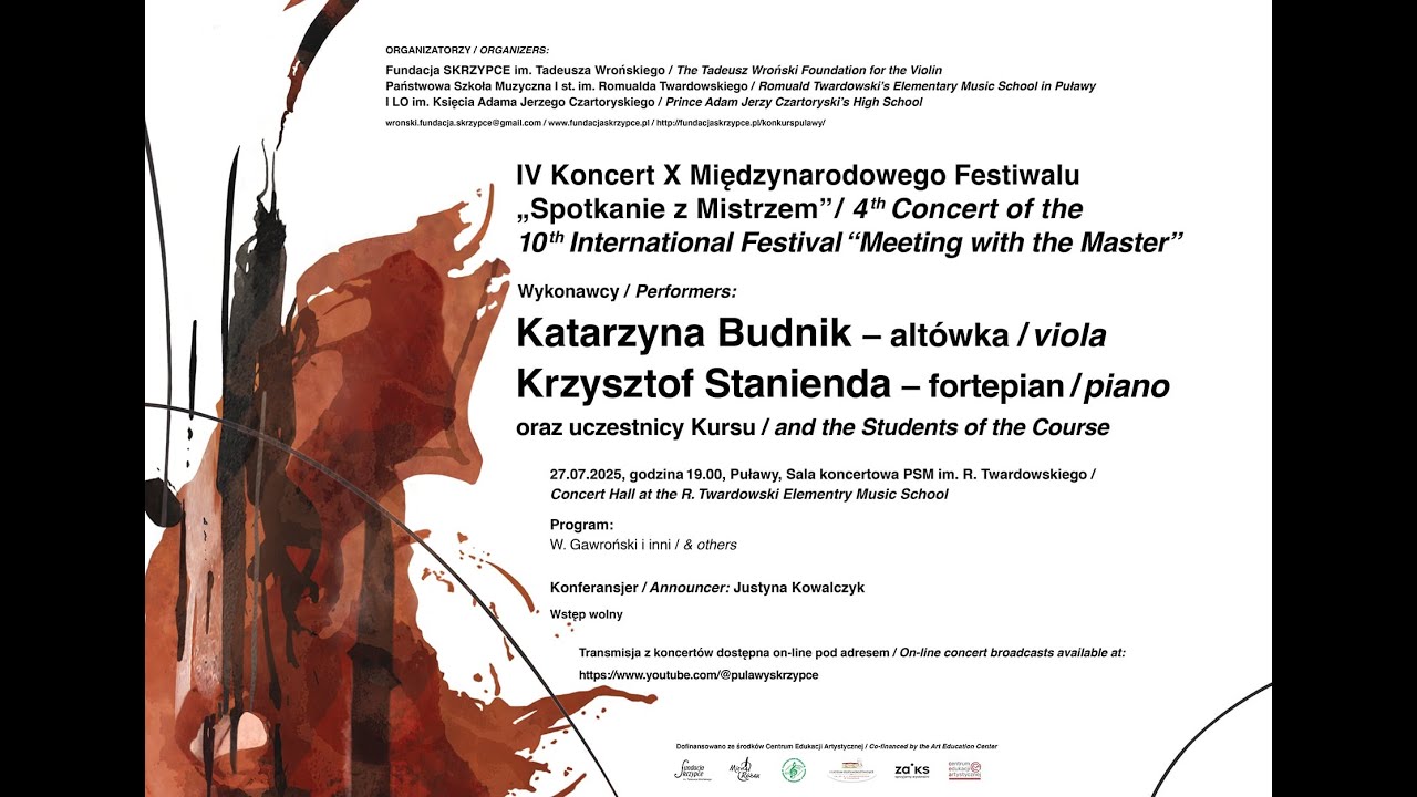 2025-07-27 Spotkanie z Mistrzem / Meeting with a Master - Katarzyna Budnik & Krzysztof Stanienda