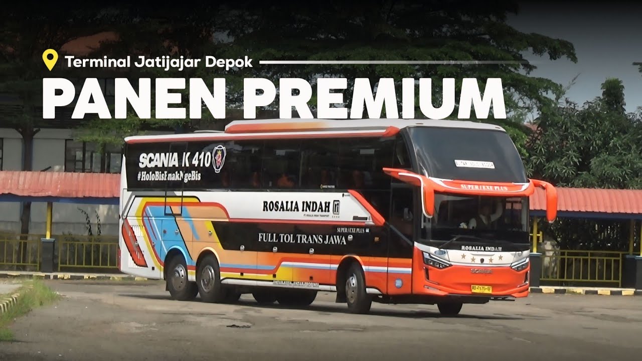 Banyak Bus Premium di Terminal Jatijajar Depok