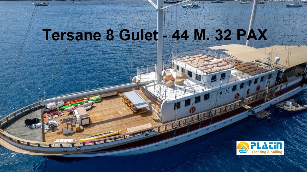 T&uuml;rkiye&rsquo;nin Dev Guleti Tersane 8 | 44m Mavi Tur - Tersane 8 Blue Cruise Experience | 14 Cabin Gulet