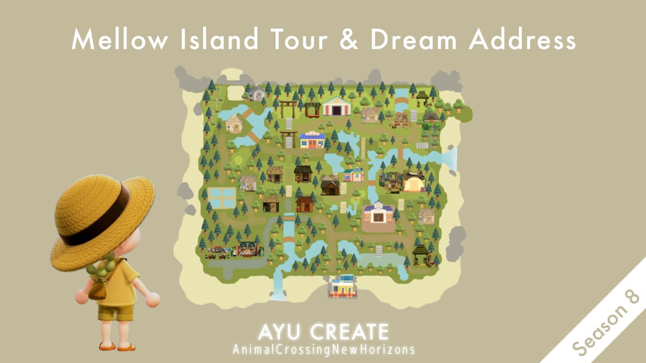 【あつ森】完成したMellow島をご紹介＆夢番地更新｜My Island Tour & Dream Address ｜ノスタルジックな島｜nostalgic island【島クリエイト】