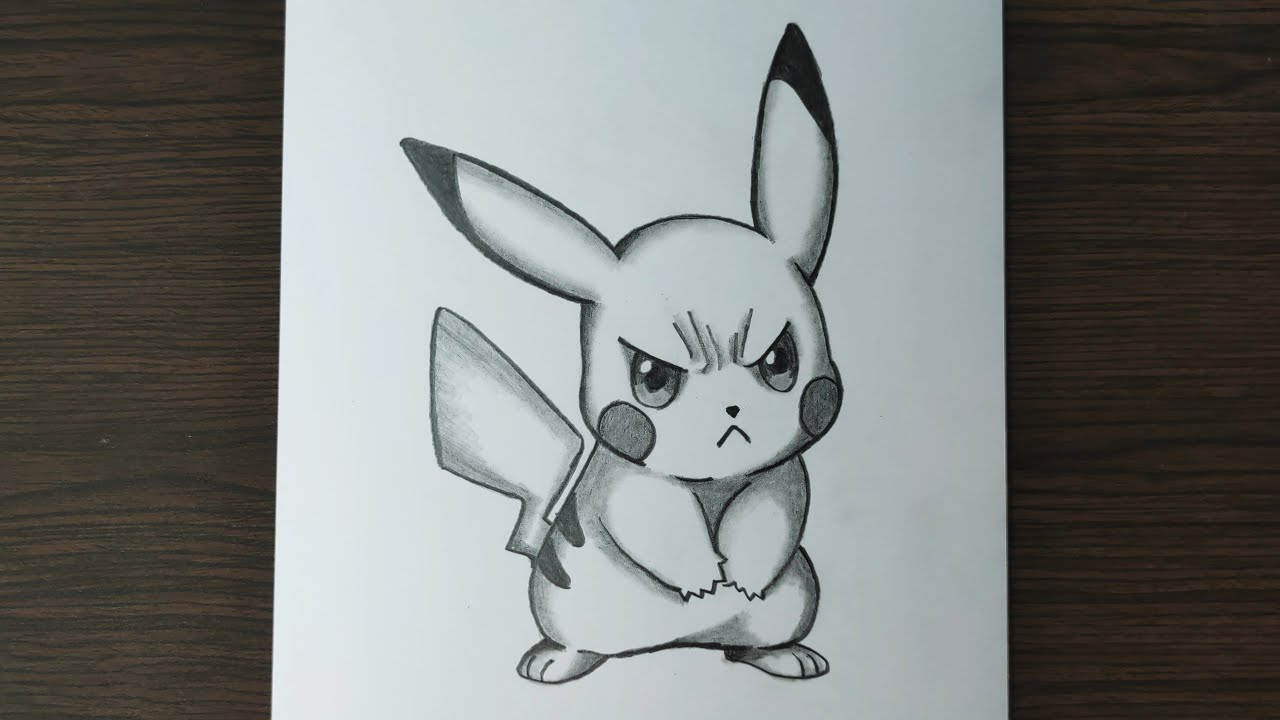 How to draw Pikachu / Easy Pikachu drawing / Angry Pikachu / Complete tutorial
