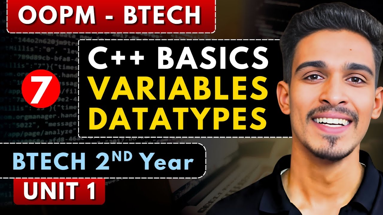 Lec 7 | Introduction to C++ | OOPM | BTech 2nd Year