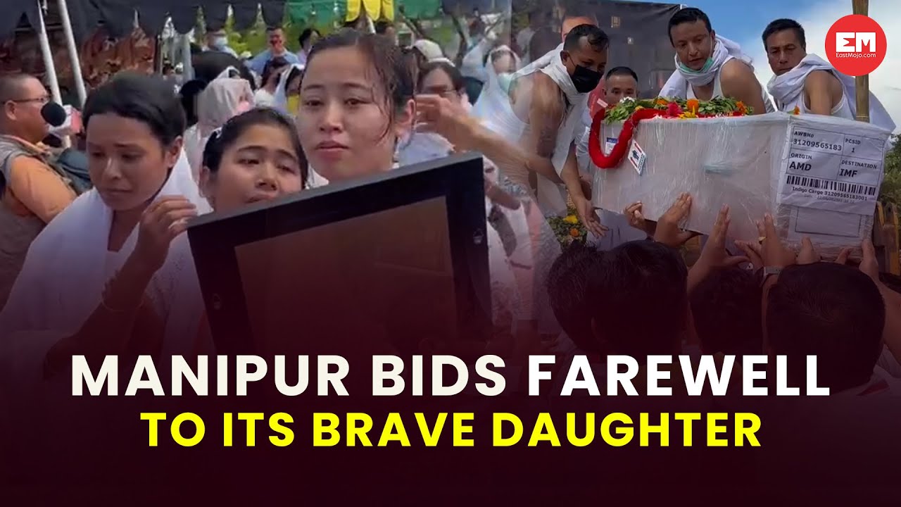 Manipur mourns: Air India crew member Nganthoi Sharma laid to rest in Thoubal