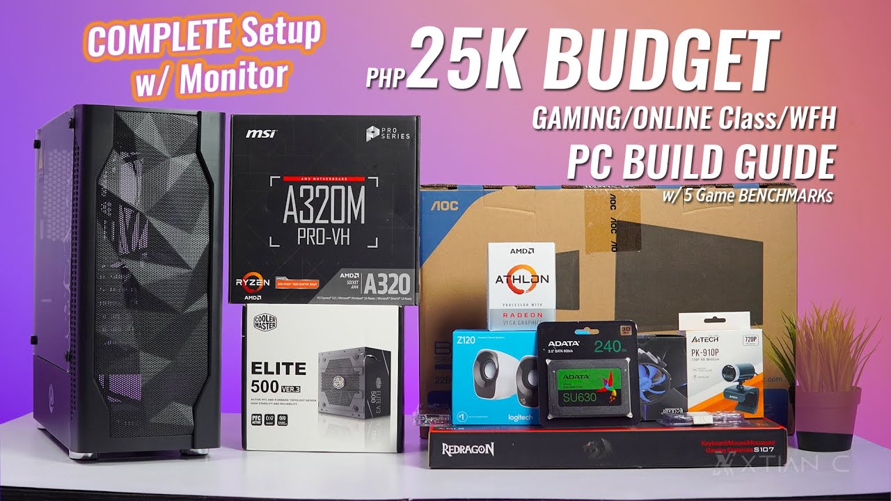 VLOG: 25K BUDGET PC Build Guide 2021 COMPLETE Setup w/ Monitor Gaming/Online Class/WFH
