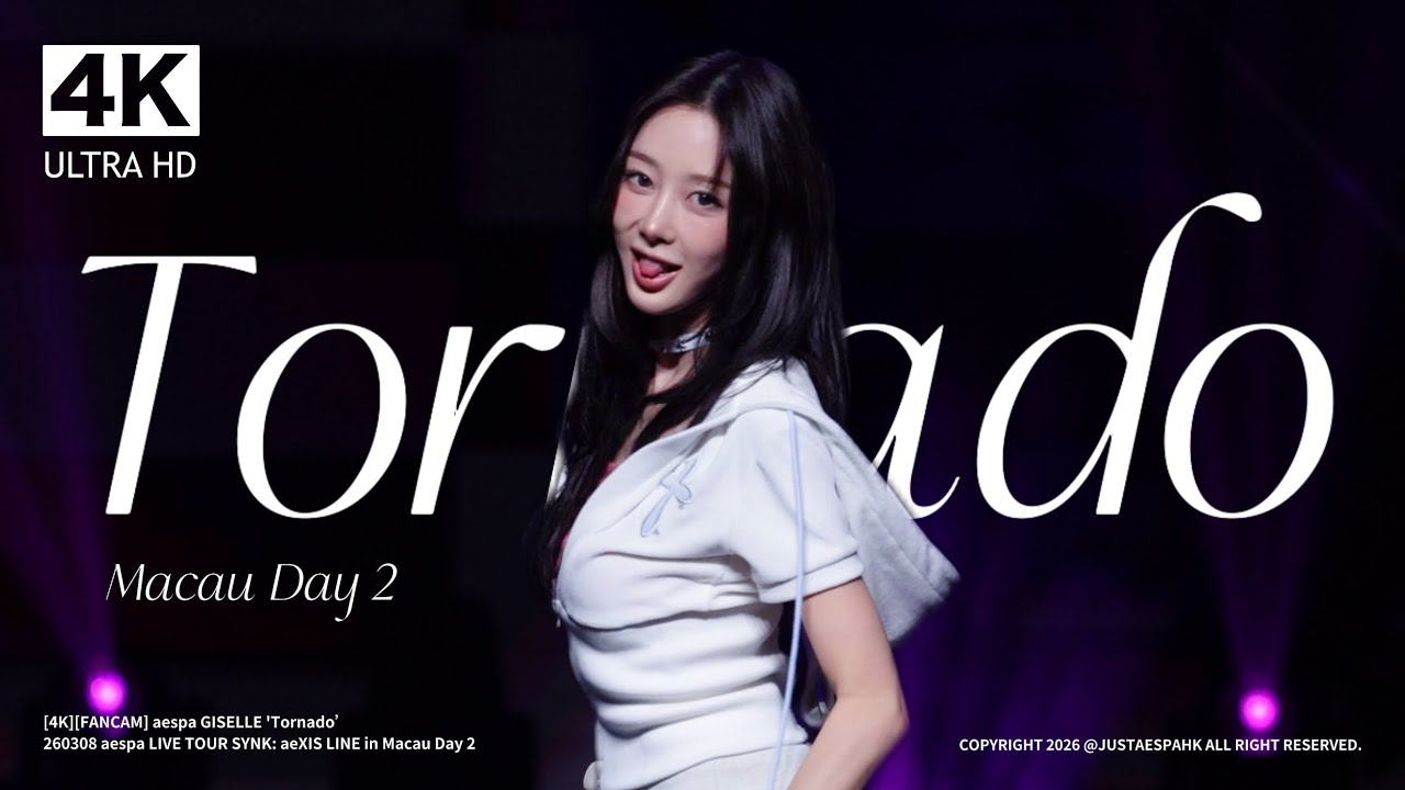 [4K][FANCAM] aespa GISELLE 'Tornado’｜260308 aespa LIVE TOUR SYNK: aeXIS LINE 직캠 in Macau Day 2