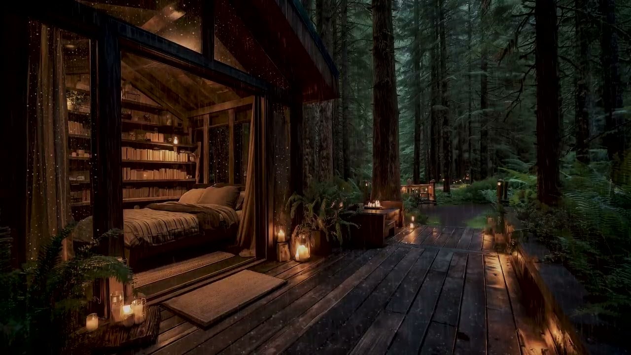 Heavy Night Rain in the Forest | Relaxing Rain Sounds for Deep, Peaceful Sleep