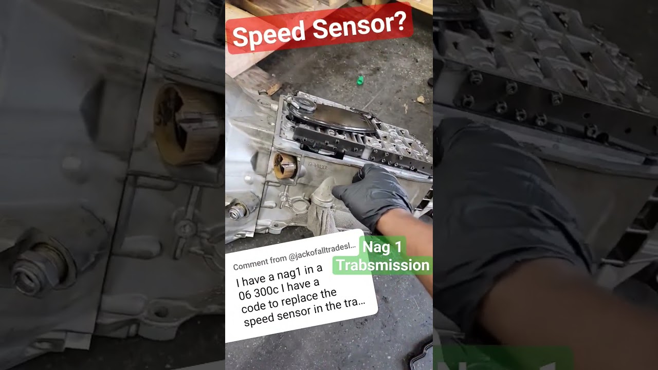 Here's why you can't find the speed sensors on this Nag 1 Transmission.
