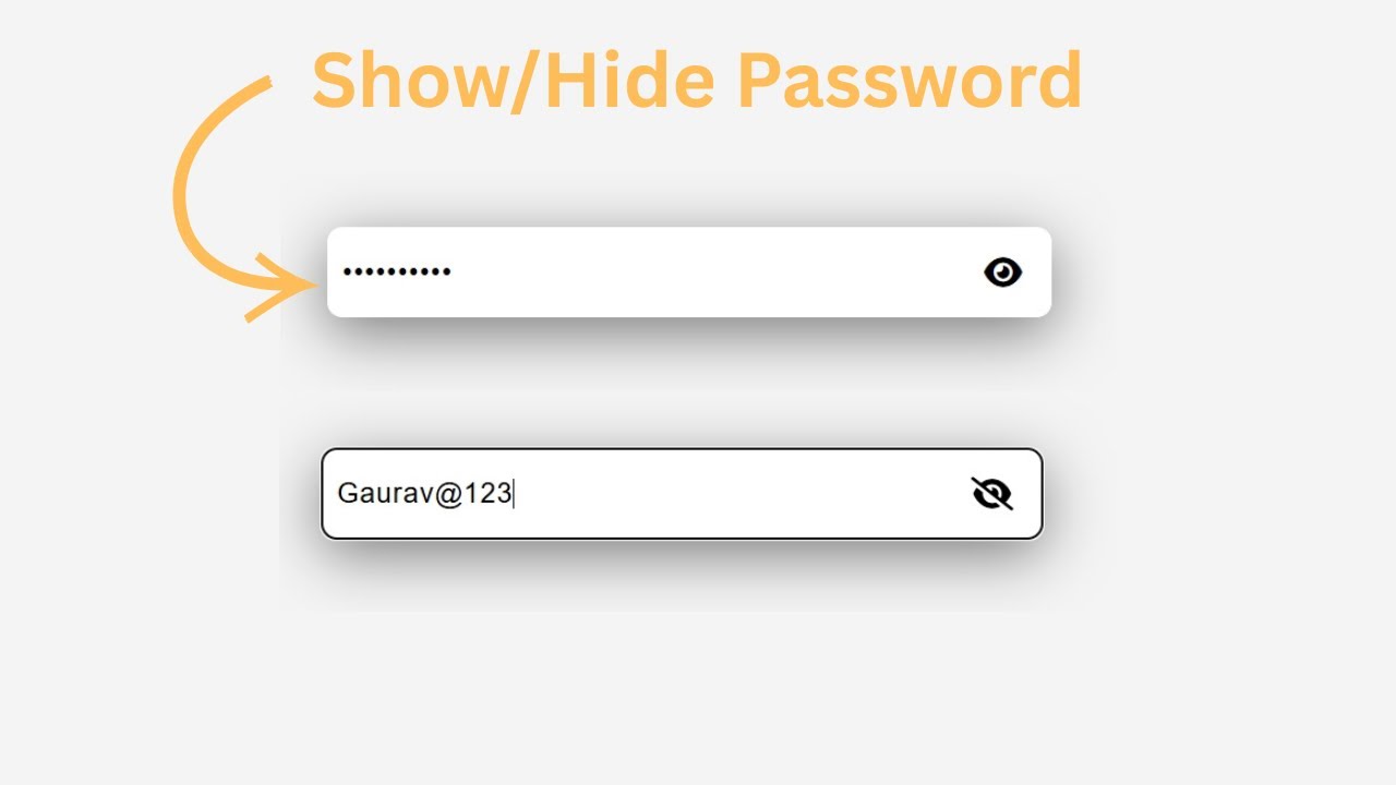 🔐 Show/Hide Password Field using HTML CSS JavaScript #webdevelopment #CodeByGaurav