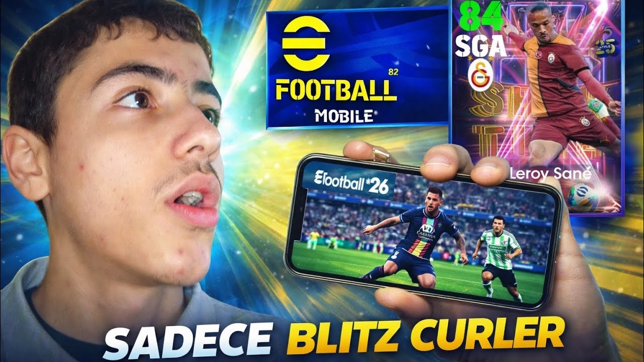 Sadece Bomba atarak oynadım Saneden muhteşem bomba💥 #efootball #efootballmobile #efootball2026mobile