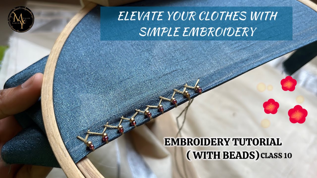 Embroidery / handwork tuitorial for beginners Malayalam I Handwork tutorial class 10