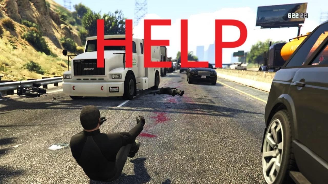 Grand Theft Auto V_creating Traffic Jam